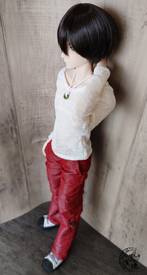 Smart Doll 麻ラウンドネックカットソー オフホワイト