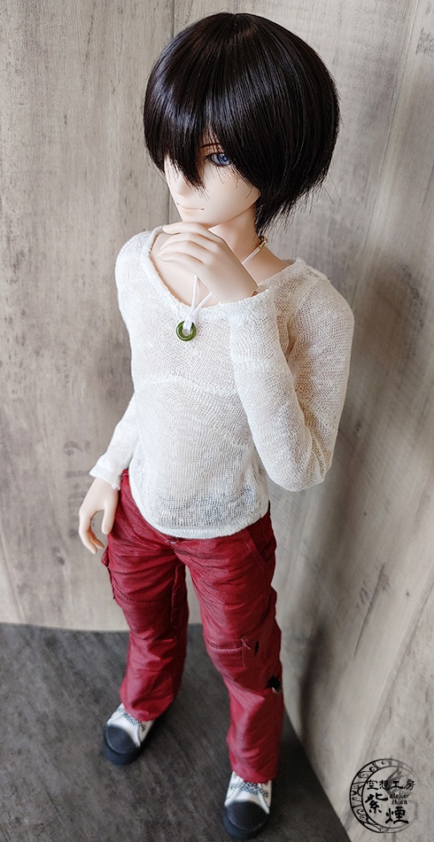 Smart Doll 麻ラウンドネックカットソー オフホワイト