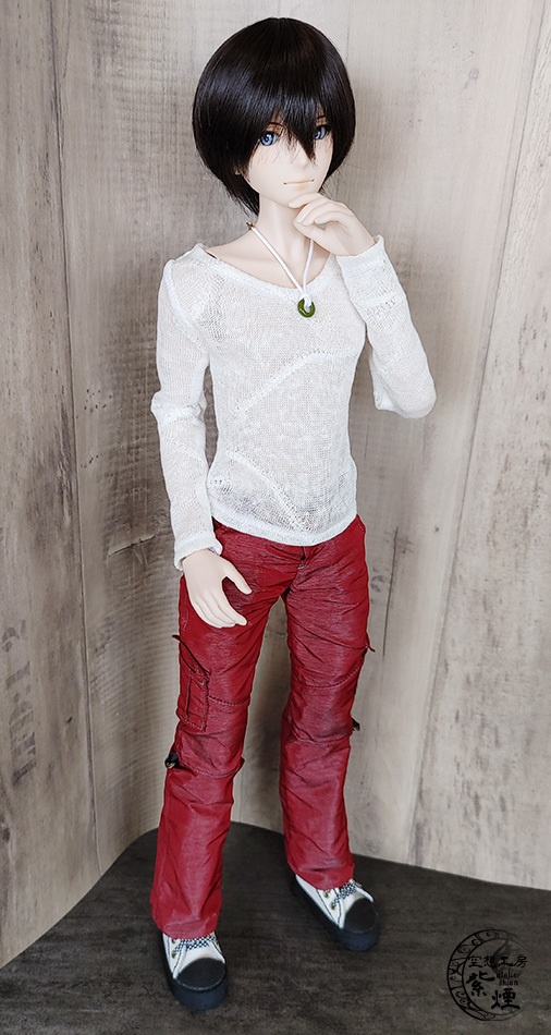 Smart Doll 麻ラウンドネックカットソー オフホワイト