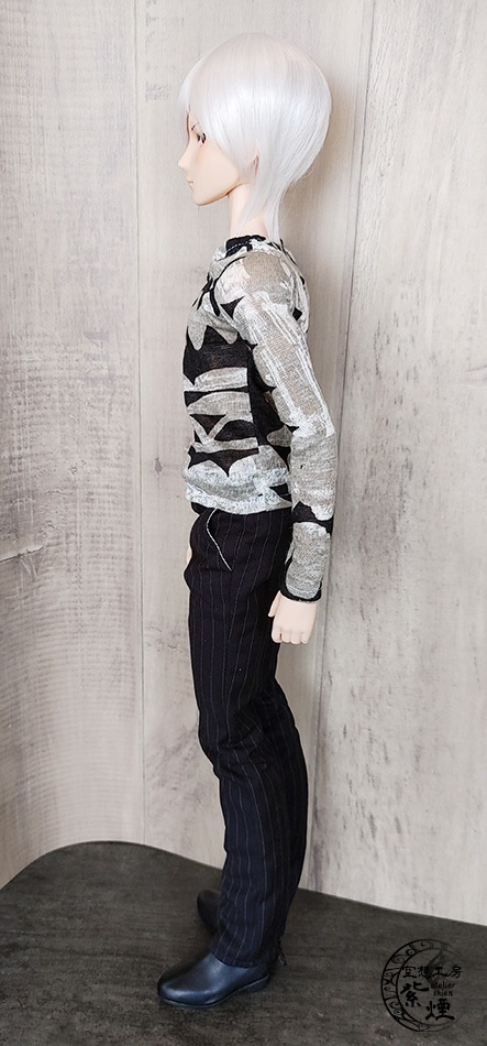 Smart Doll 麻ラウンドネックカットソー グレイッシュ