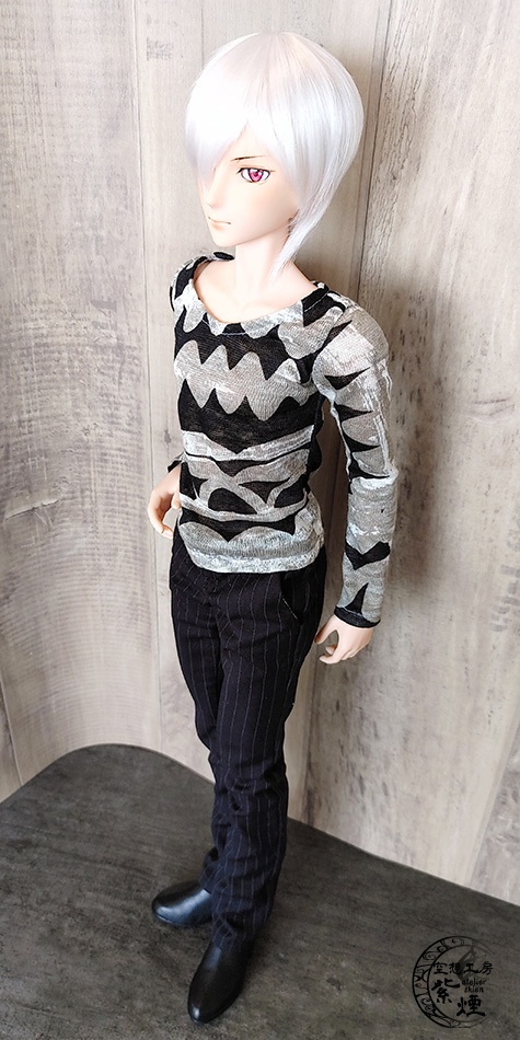 Smart Doll 麻ラウンドネックカットソー グレイッシュ