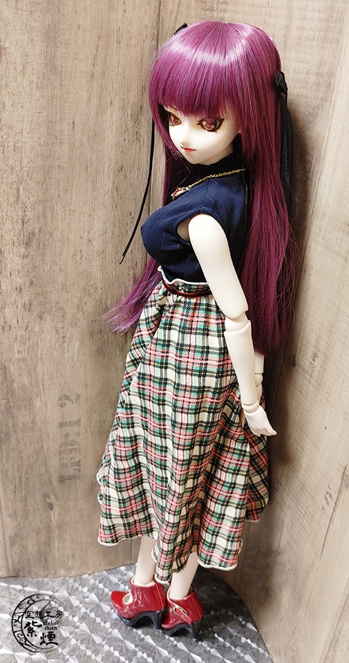 Smart Doll ドッキングワンピース ストライプ×チェック