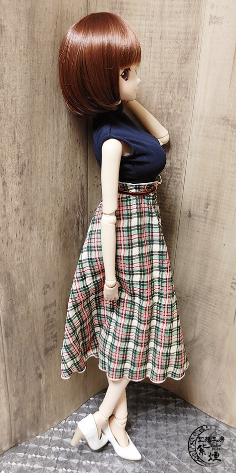 Smart Doll ドッキングワンピース ストライプ×チェック