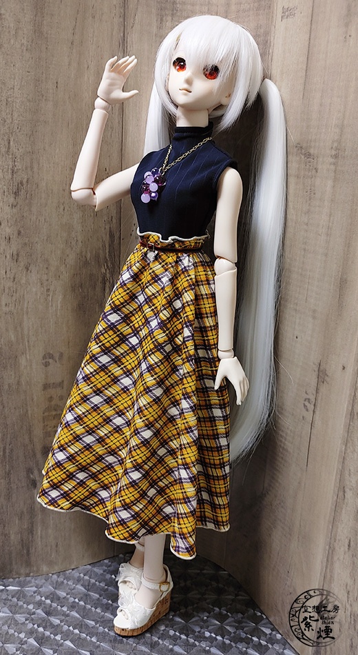 Smart Doll ドッキングワンピース ストライプ×チェック