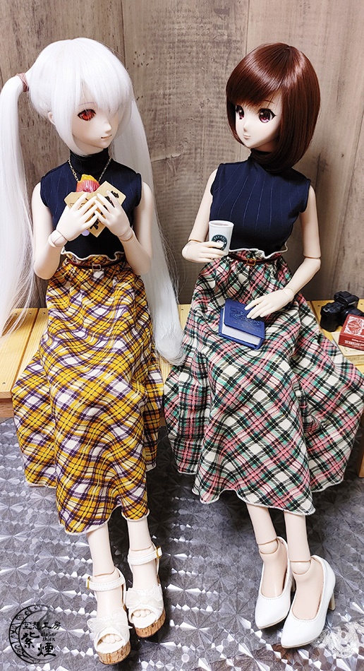 Smart Doll ドッキングワンピース ストライプ×チェック