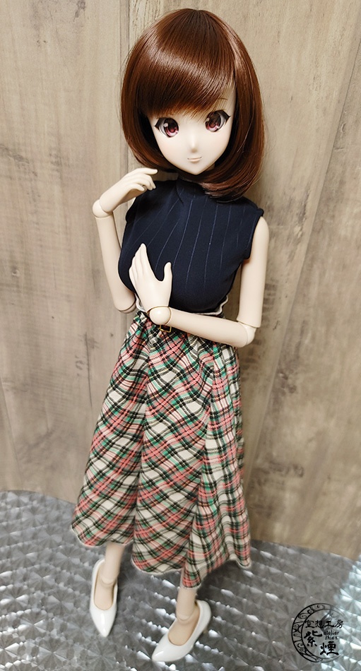 Smart Doll ドッキングワンピース ストライプ×チェック