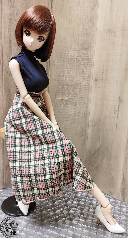 Smart Doll ドッキングワンピース ストライプ×チェック