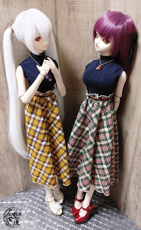 Smart Doll ドッキングワンピース ストライプ×チェック