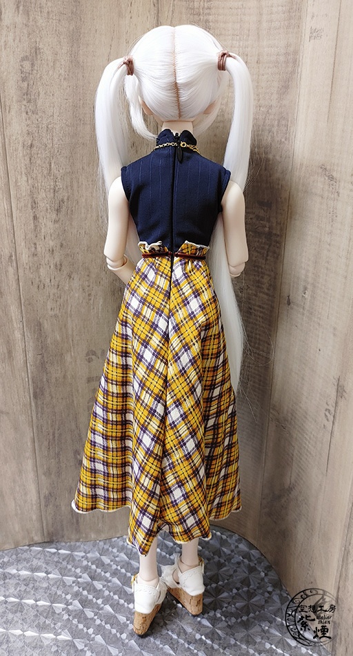 Smart Doll ドッキングワンピース ストライプ×チェック