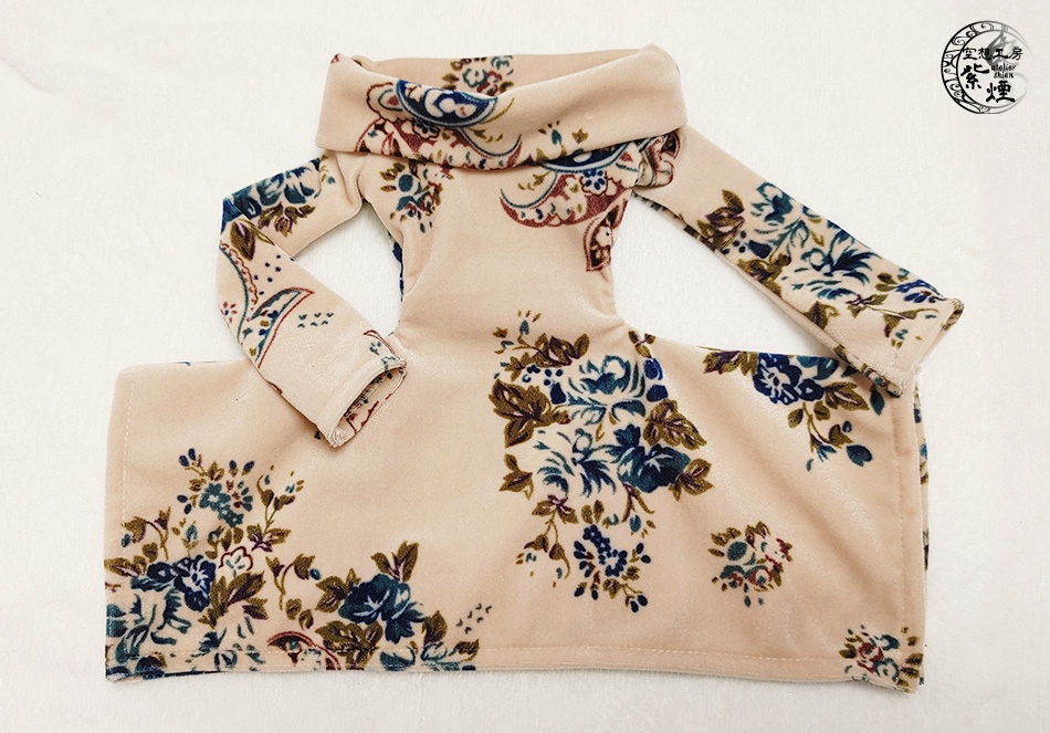 Smart Doll スクエアニットワンピース オフショルブーケ柄 (限定)