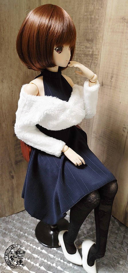 ※終了※　Smart Doll　イレギュラーヘムラインワンピース＆ファートップスセット　(限定)