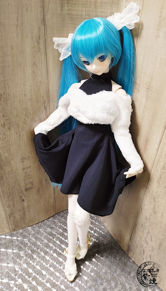 ※終了※　Smart Doll　イレギュラーヘムラインワンピース＆ファートップスセット　(限定)