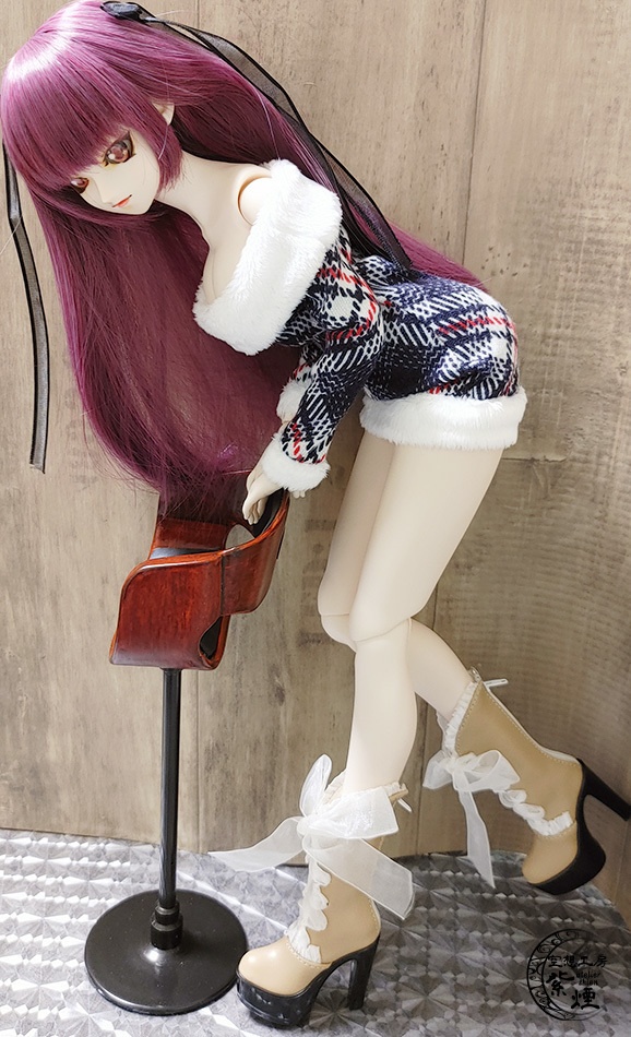Smart Doll リブファーニットワンピース