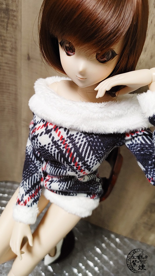 Smart Doll リブファーニットワンピース