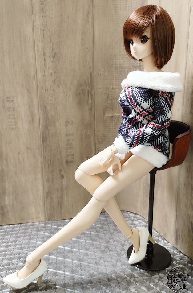 Smart Doll リブファーニットワンピース