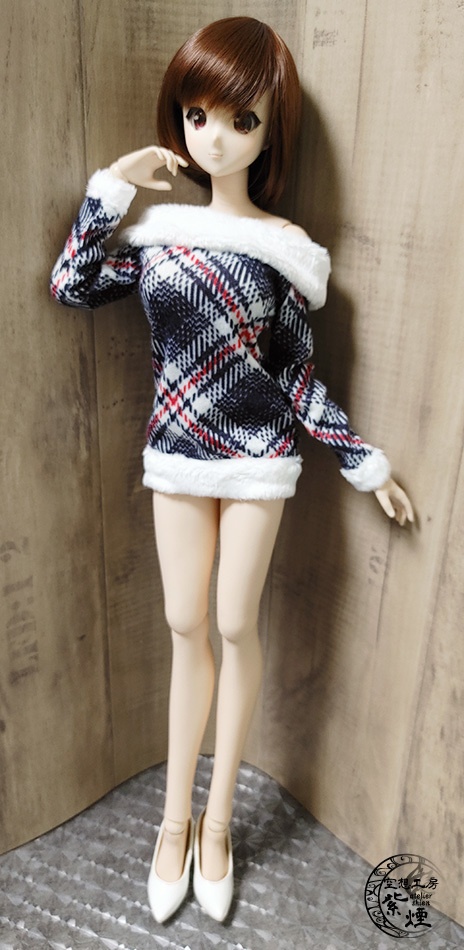 Smart Doll リブファーニットワンピース