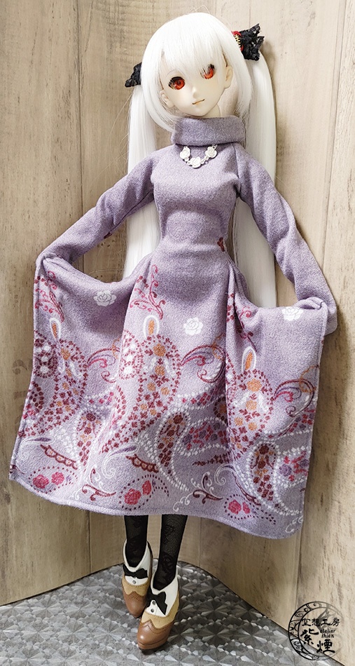 ※終了※ Smart Doll スクエアニットロングワンピース ペイズリー柄 (限定)