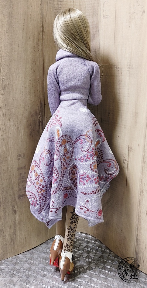 ※終了※ Smart Doll スクエアニットロングワンピース ペイズリー柄 (限定)