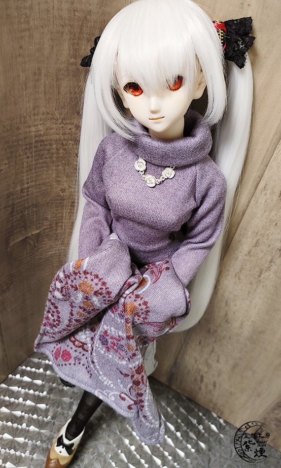 ※終了※ Smart Doll スクエアニットロングワンピース ペイズリー柄 (限定)