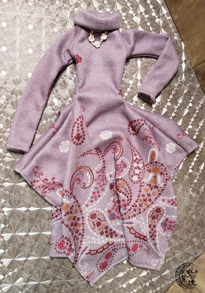 ※終了※ Smart Doll スクエアニットロングワンピース ペイズリー柄 (限定)