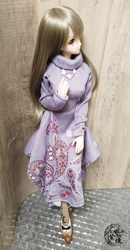 ※終了※ Smart Doll スクエアニットロングワンピース ペイズリー柄 (限定)