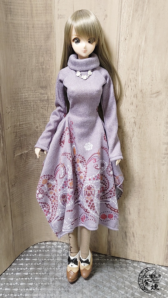 ※終了※ Smart Doll スクエアニットロングワンピース ペイズリー柄 (限定)