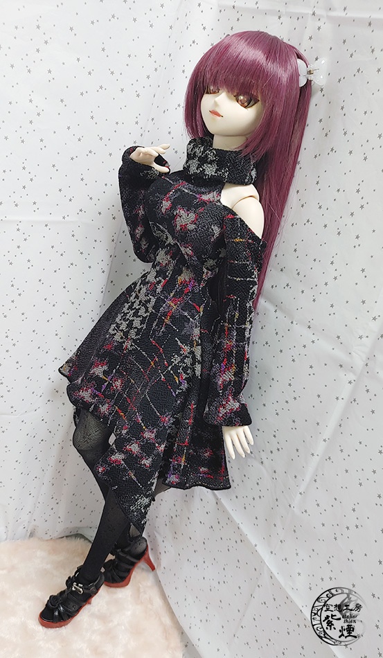 Smart Doll スクエアニットワンピース 千鳥格子柄 (限定)