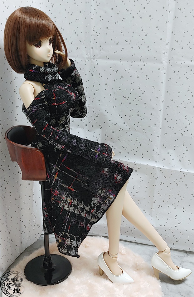 Smart Doll　スクエアニットワンピース　千鳥格子柄　(限定)