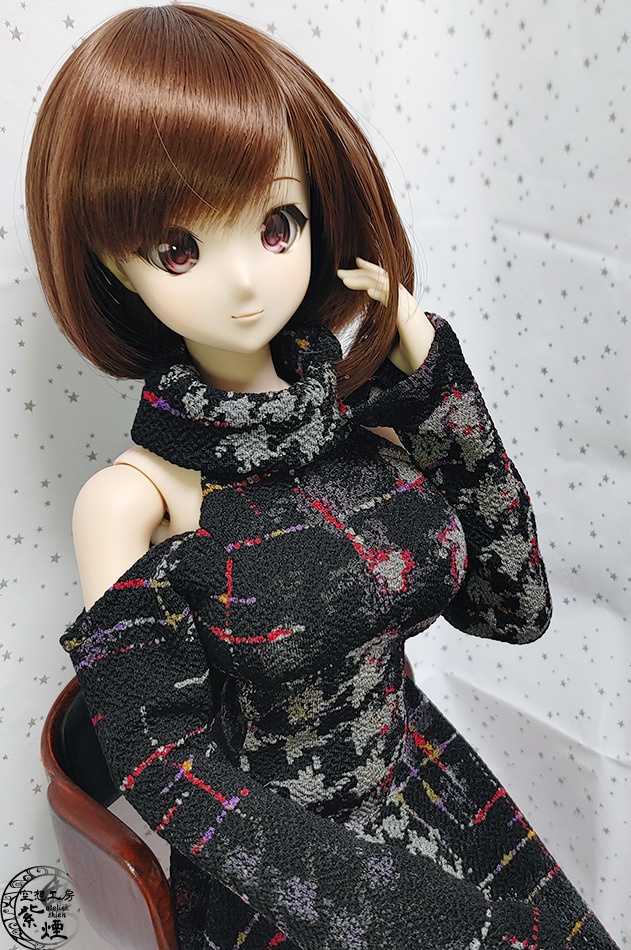 Smart Doll スクエアニットワンピース 千鳥格子柄 (限定)