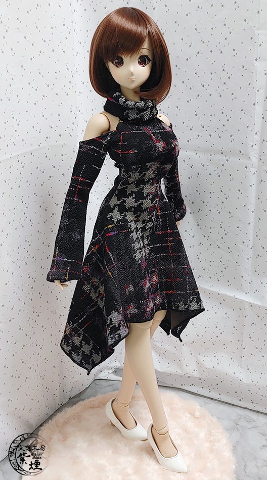 Smart Doll スクエアニットワンピース 千鳥格子柄 (限定)