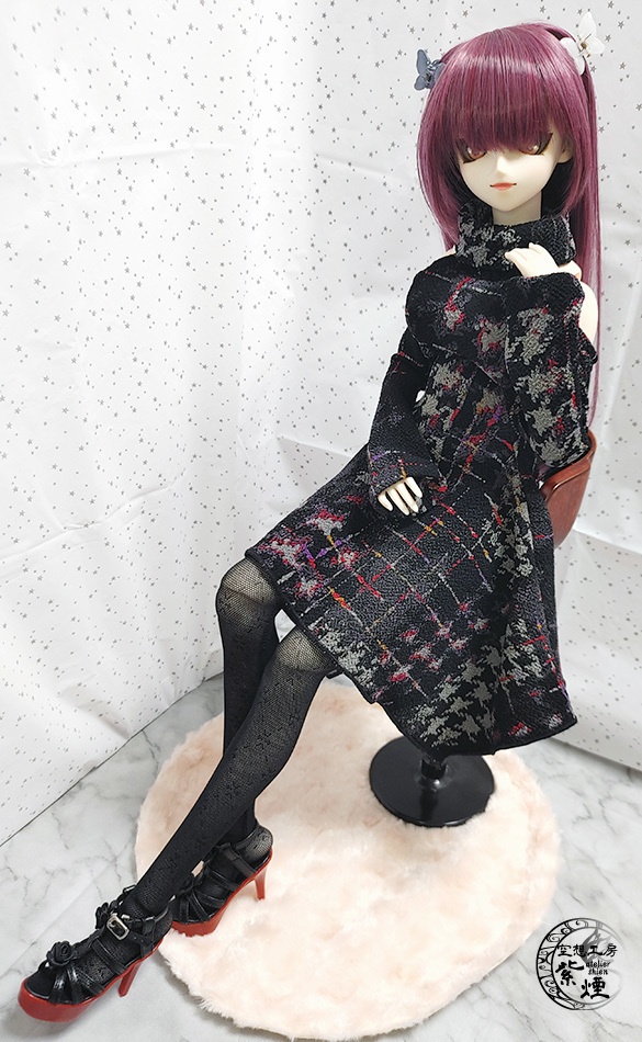 Smart Doll スクエアニットワンピース 千鳥格子柄 (限定)