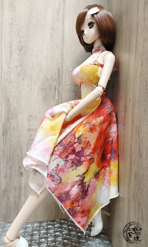 Smart Doll イレギュラーヘムラインワンピース ボタニカルver10 "スプリングフラワー" (数量限定)