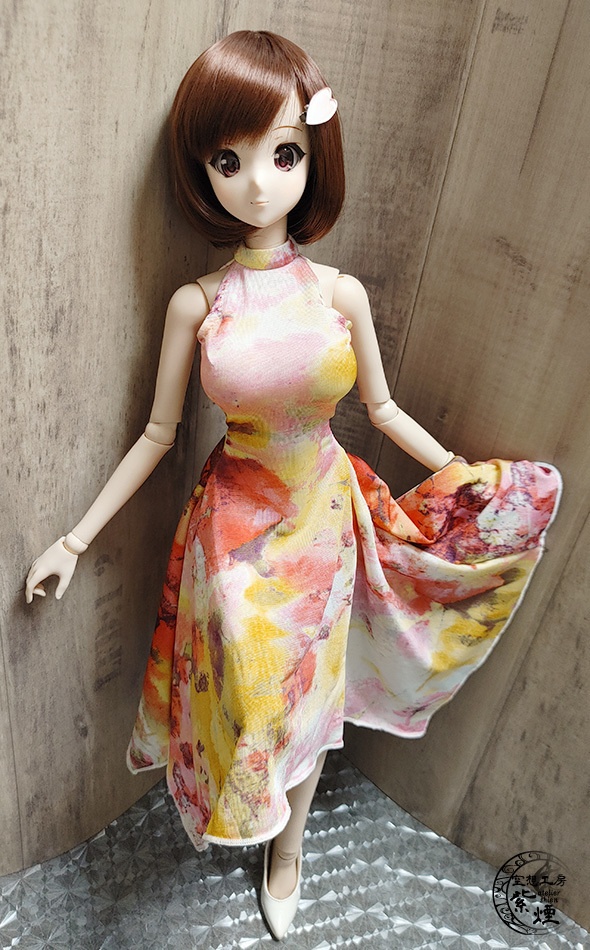 Smart Doll イレギュラーヘムラインワンピース ボタニカルver10 "スプリングフラワー" (数量限定)