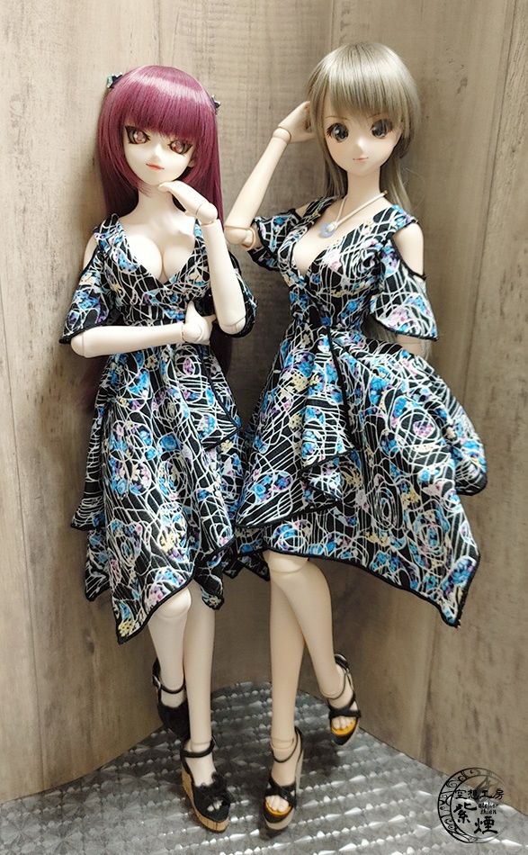 Smart Doll イレギュラーヘムラインワンピース ボタニカルver11 "プリズムフラワー" (限定)