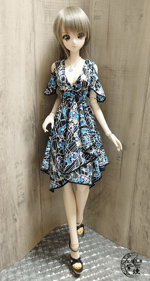 Smart Doll イレギュラーヘムラインワンピース ボタニカルver11 "プリズムフラワー" (限定)