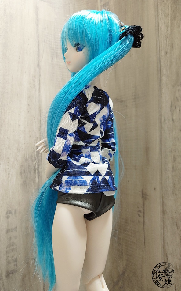 フェイクレザーショートパンツ ガンメタリック:Smart Doll・DD・DDdy用