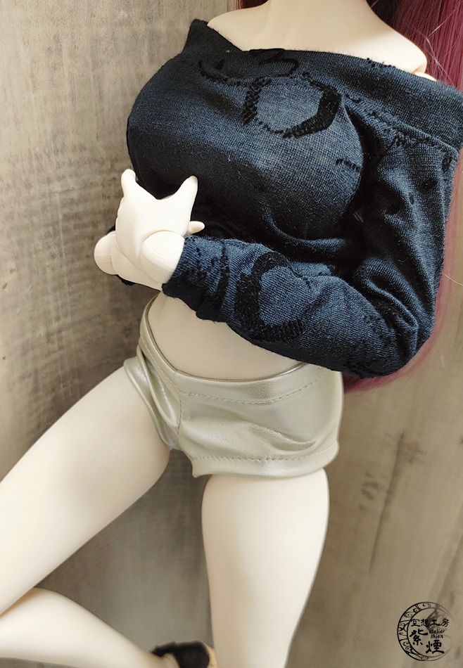 フェイクレザーショートパンツ プラチナ:Smart Doll・DD・DDdy用