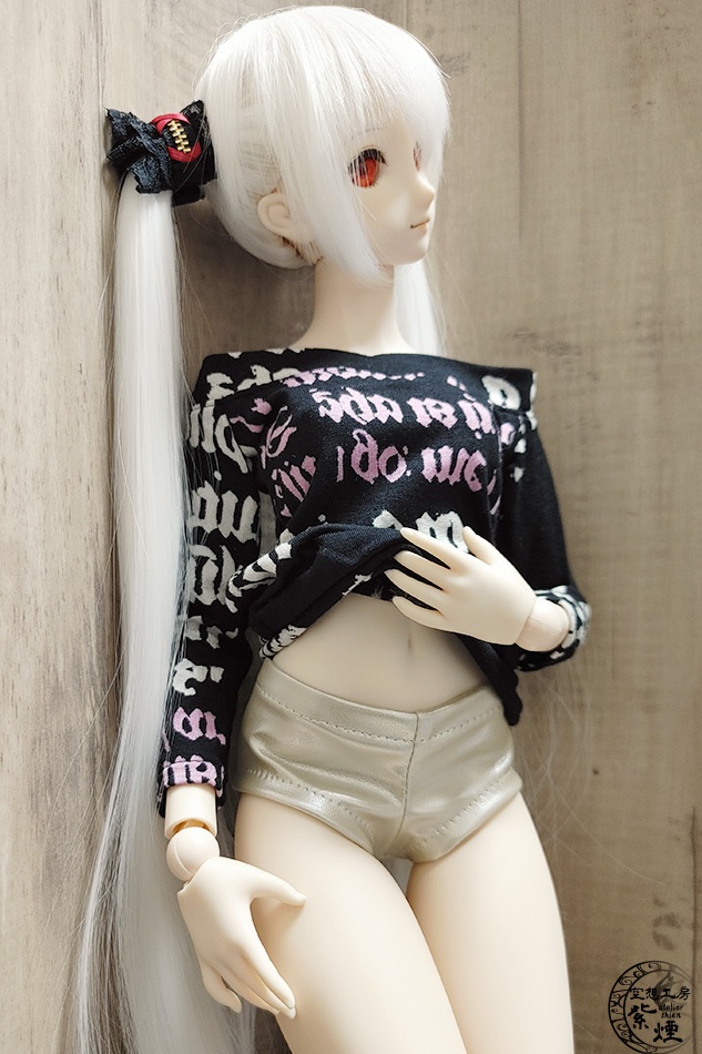 フェイクレザーショートパンツ プラチナ:Smart Doll・DD・DDdy用