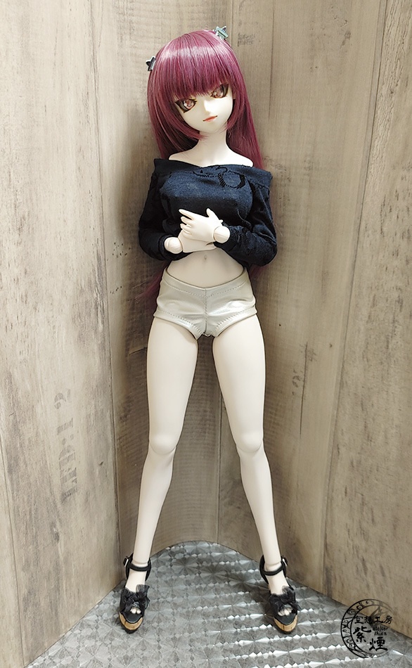 フェイクレザーショートパンツ プラチナ:Smart Doll・DD・DDdy用