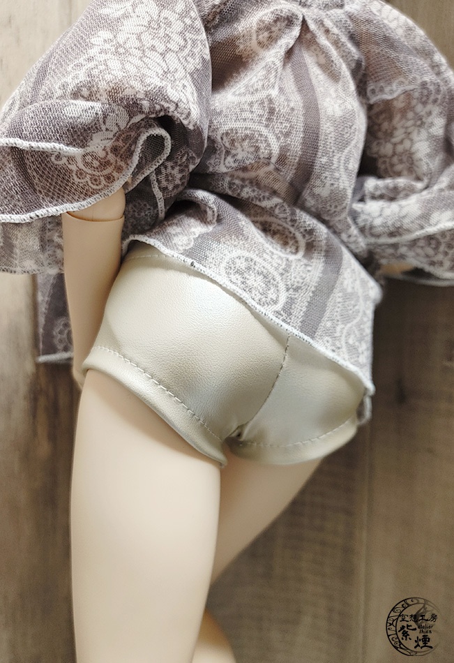 フェイクレザーショートパンツ プラチナ:Smart Doll・DD・DDdy用