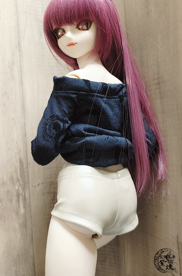 フェイクレザーショートパンツ プラチナ:Smart Doll・DD・DDdy用