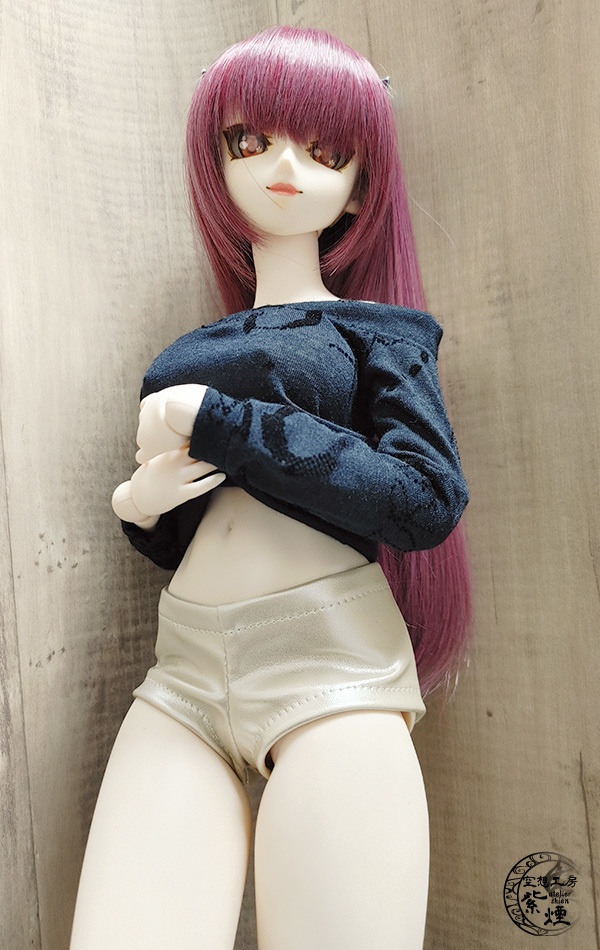 フェイクレザーショートパンツ プラチナ:Smart Doll・DD・DDdy用