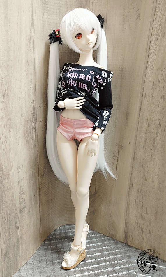 フェイクレザーショートパンツ ピンク:Smart Doll・DD・DDdy用