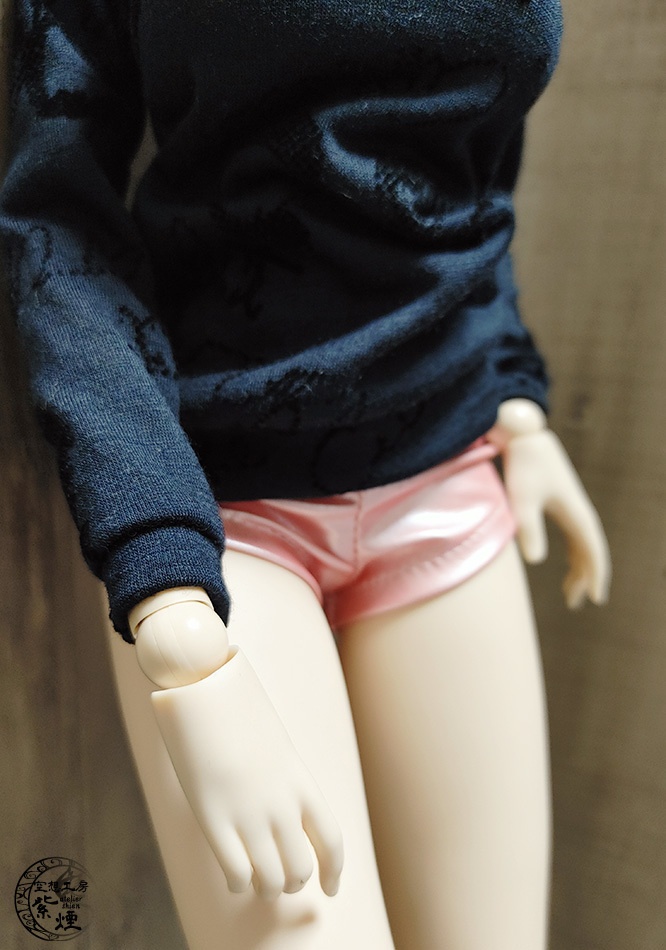 フェイクレザーショートパンツ ピンク:Smart Doll・DD・DDdy用