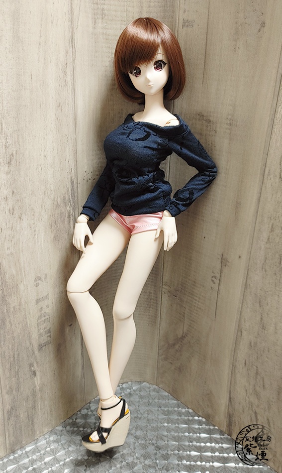 フェイクレザーショートパンツ ピンク:Smart Doll・DD・DDdy用