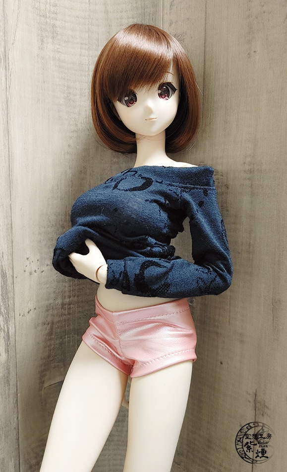 フェイクレザーショートパンツ ピンク:Smart Doll・DD・DDdy用