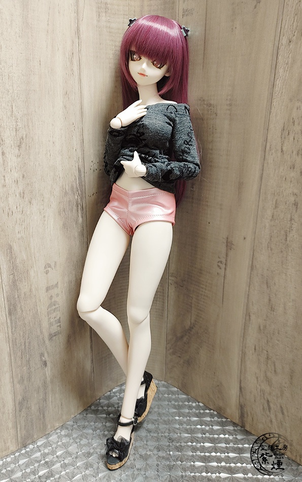 フェイクレザーショートパンツ ピンク:Smart Doll・DD・DDdy用