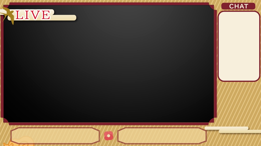 【配信セット】動く配信用オーバーレイ フレームセット【和風】