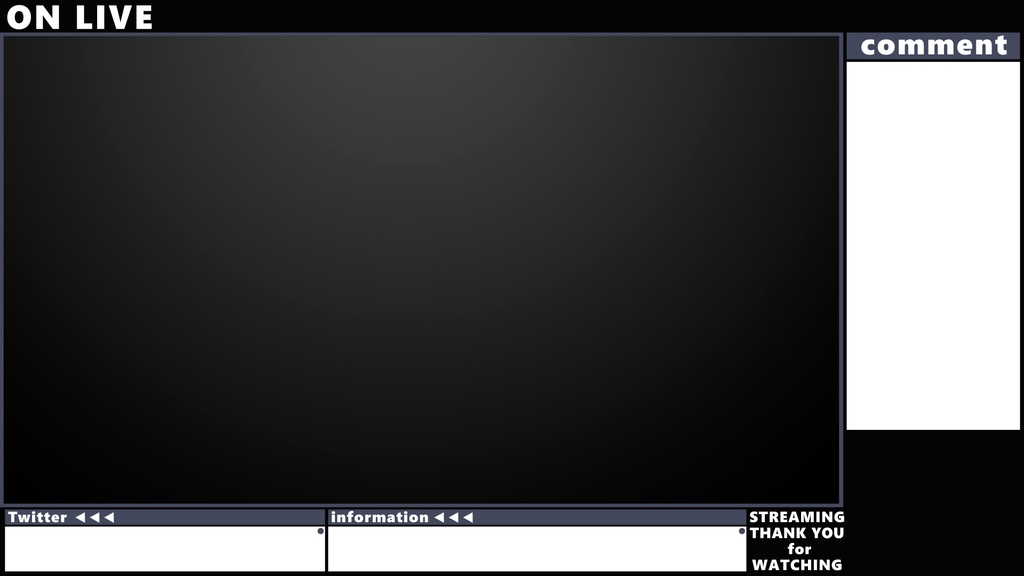 【シンプル】動く配信用 オーバーレイ【5カラー】
