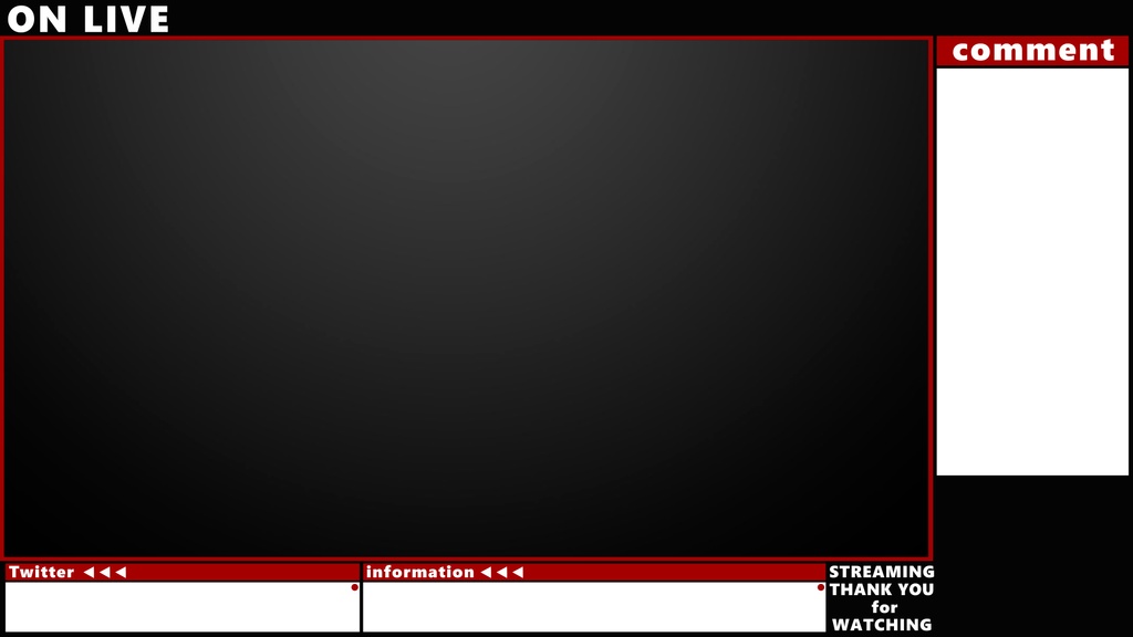 【シンプル】動く配信用 オーバーレイ【5カラー】